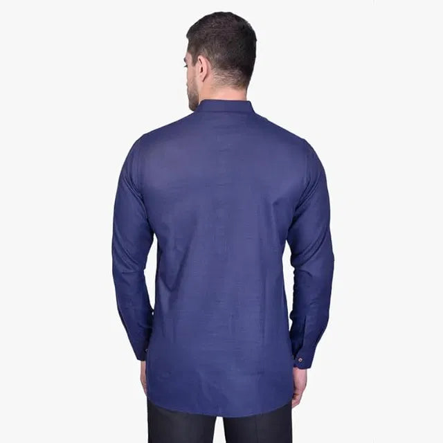 Men's Slim Fit Full Sleeve Cotton Short Kurta Pack of 2